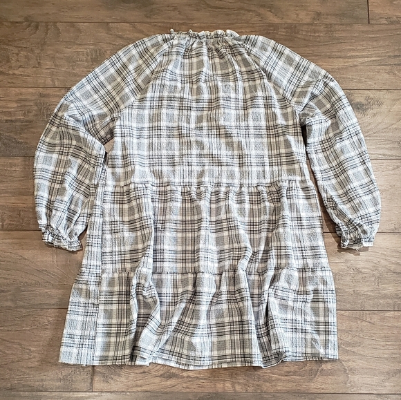 NWT Show Me Your MuMu Long Sleeve Plaid Mini Birdie Dress Size Large - Picture 9 of 13